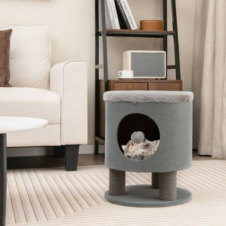 Mini cat condo bed in Gray