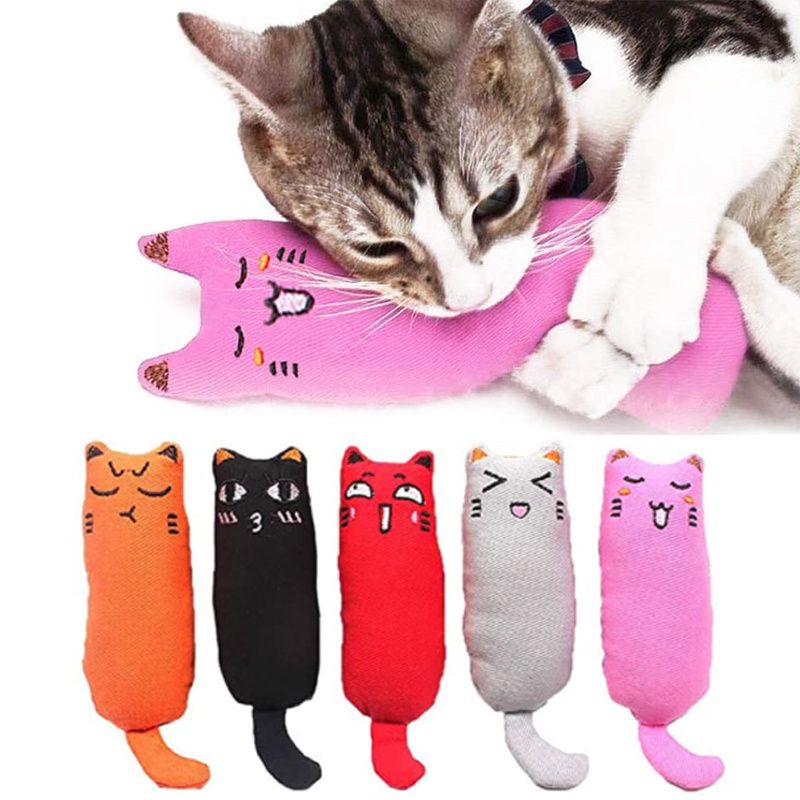 Cat teething catnip toy set, full view