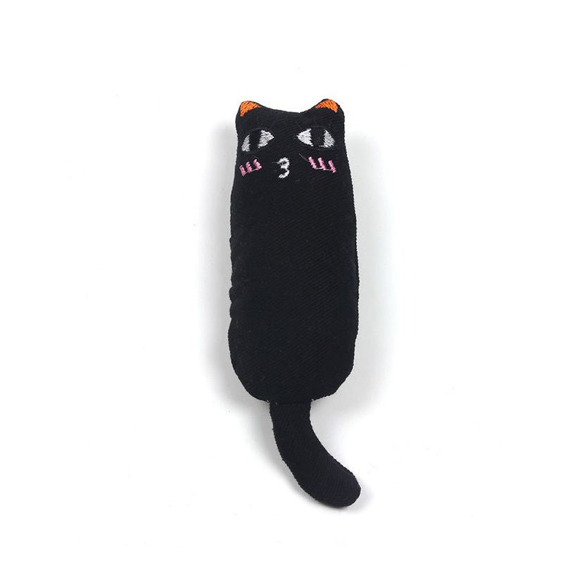 Cat teething toy in Black with catnip filling