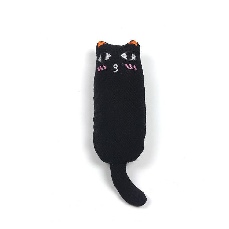 Cat teething toy in Black with catnip filling
