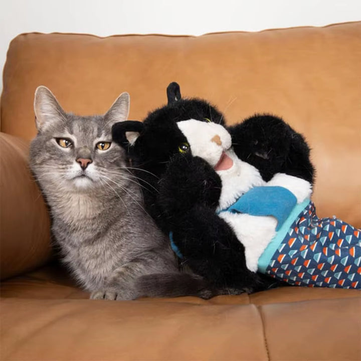 Cat wrestler glove in use during play