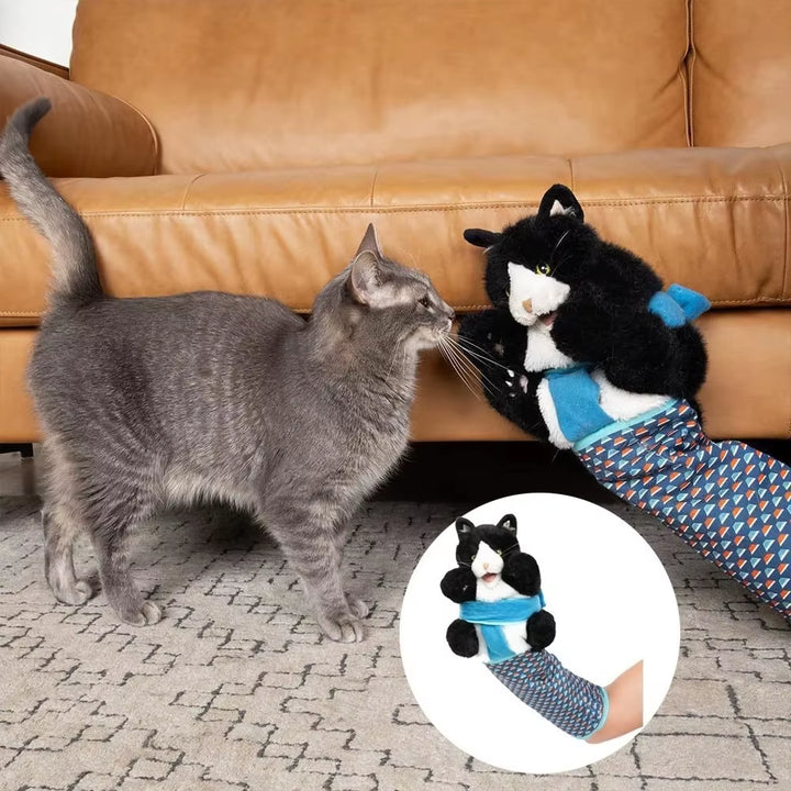 Cat wrestler glove, protective material close-up
