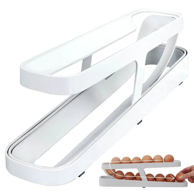 Automatic Rolling Egg Storage Rack Holder - view 10
