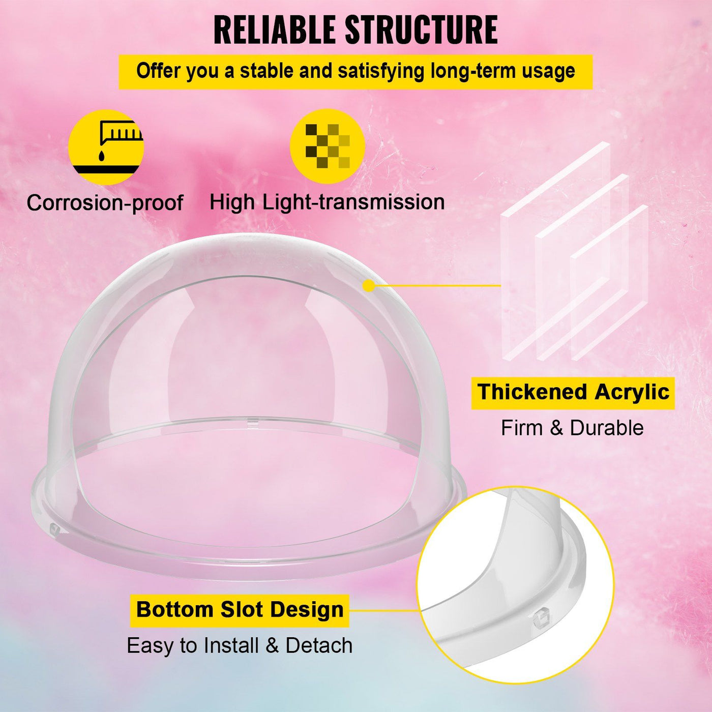 Clear Cotton Candy Machine Shield in-use view, cotton candy machine shield