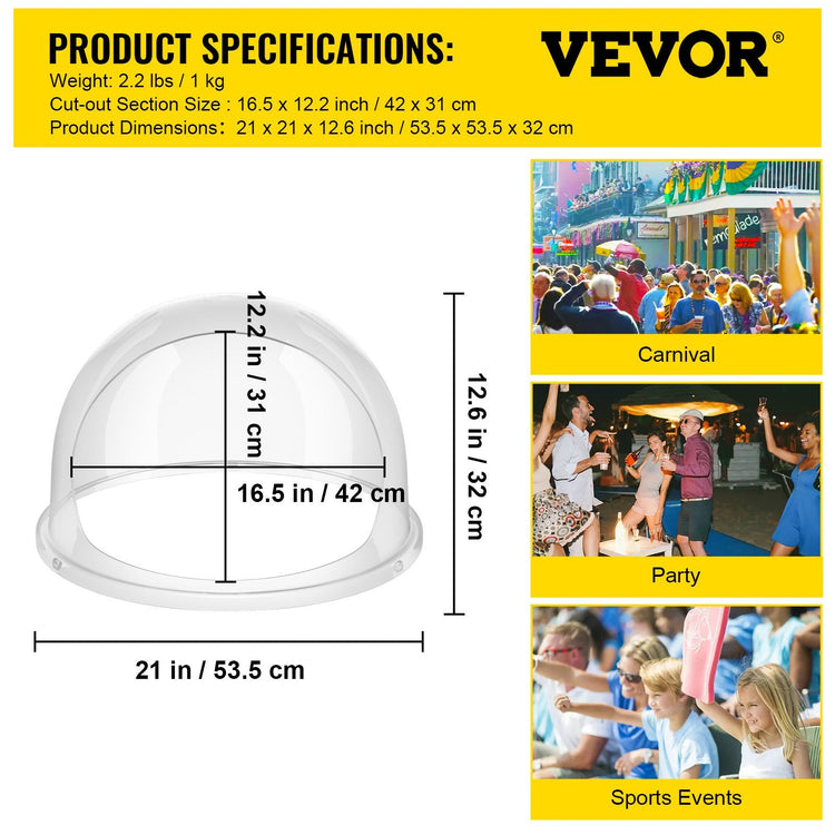 Clear Cotton Candy Machine Shield packaging view, cotton candy machine shield