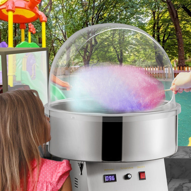 Clear Cotton Candy Machine Shield detail view, cotton candy machine shield