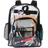 Clear heavy-duty PVC backpack main product view transparent body