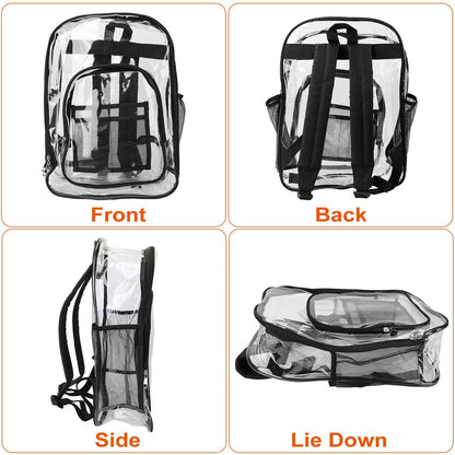 Stadium approved clear PVC backpack lifestyle context