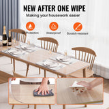 Clear PVC desk protector mat in-use scene