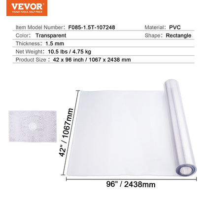 Clear PVC desk protector mat feature shot