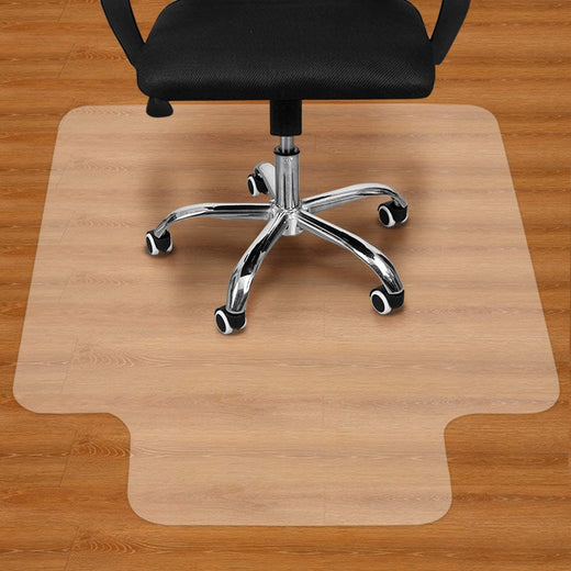 Clear PVC office chair mat, full product view