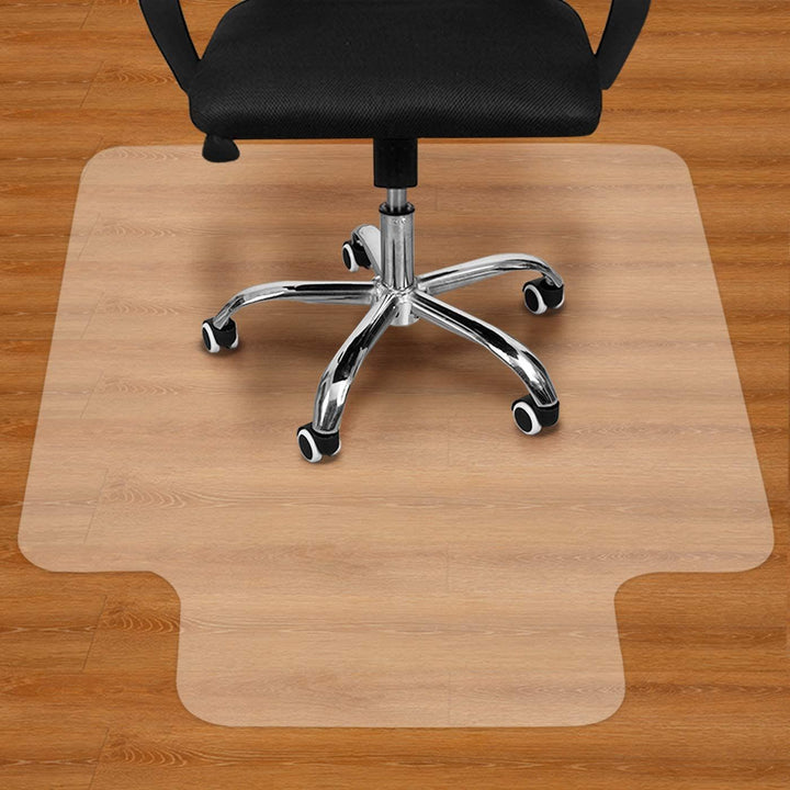Clear PVC office chair mat, full product view