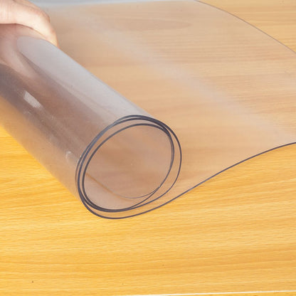 Clear PVC Office Chair Mat side profile. clear pvc office chair mat