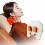 Shiatsu neck massager with heat function, side angle