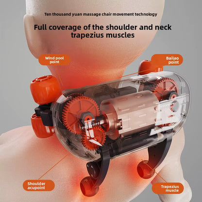 Shiatsu neck and shoulder massager in use on shoulders