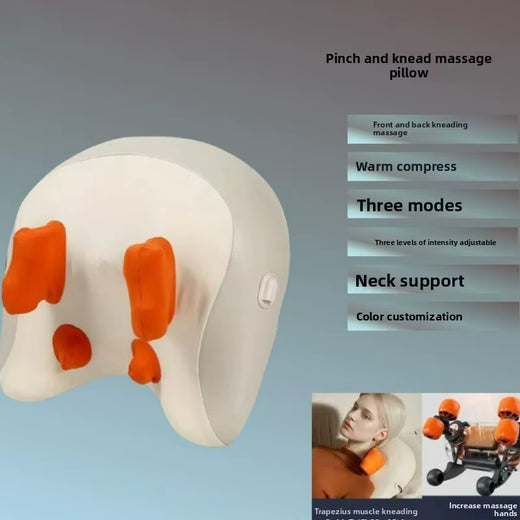 Neck and back kneading massager for home use
