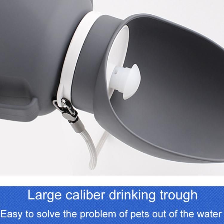 Collapsible dog water bottle folded flat for storage