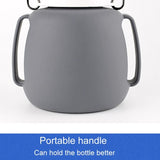 Collapsible pet water bottle packed in a bag pocket