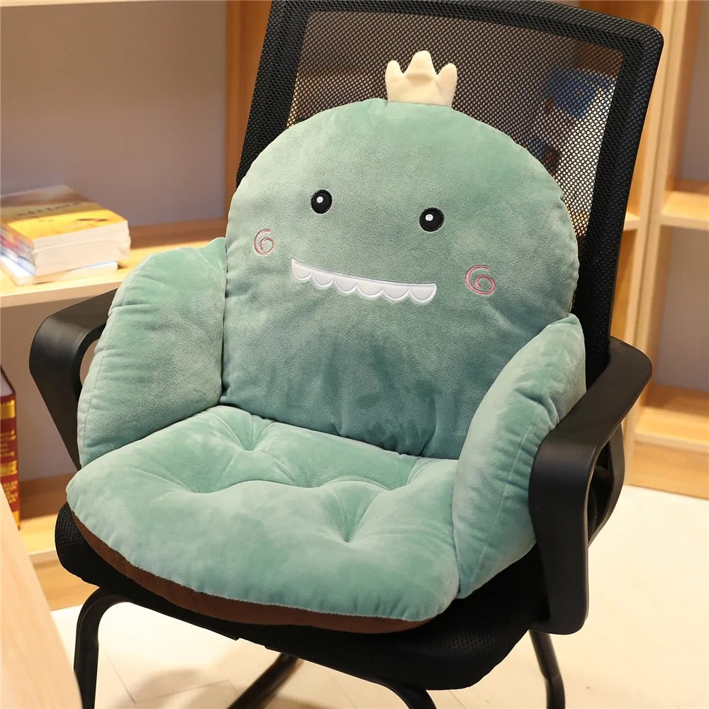 Person seated on the cushion to show typical use