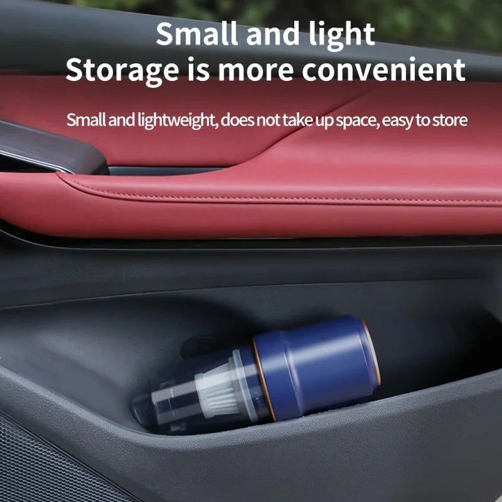 Compact 120W Handheld Vacuum Cleaner in use