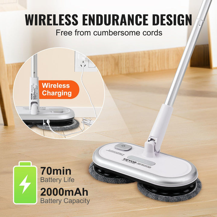 Arbasa Cordless Electric Spin Mop Cleaner component layout