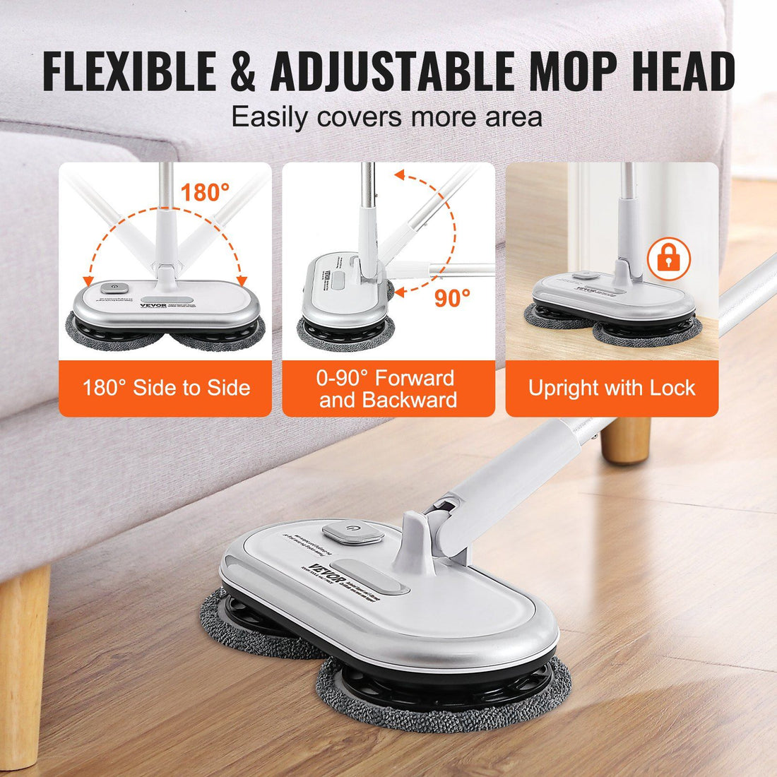 Arbasa Cordless Electric Spin Mop Cleaner packaging view
