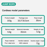 Cordless jump rope used indoors for HIIT cardio
