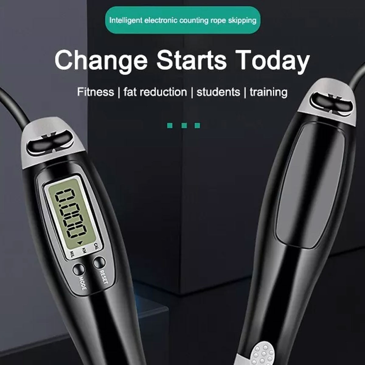 Cordless skipping rope used outdoors