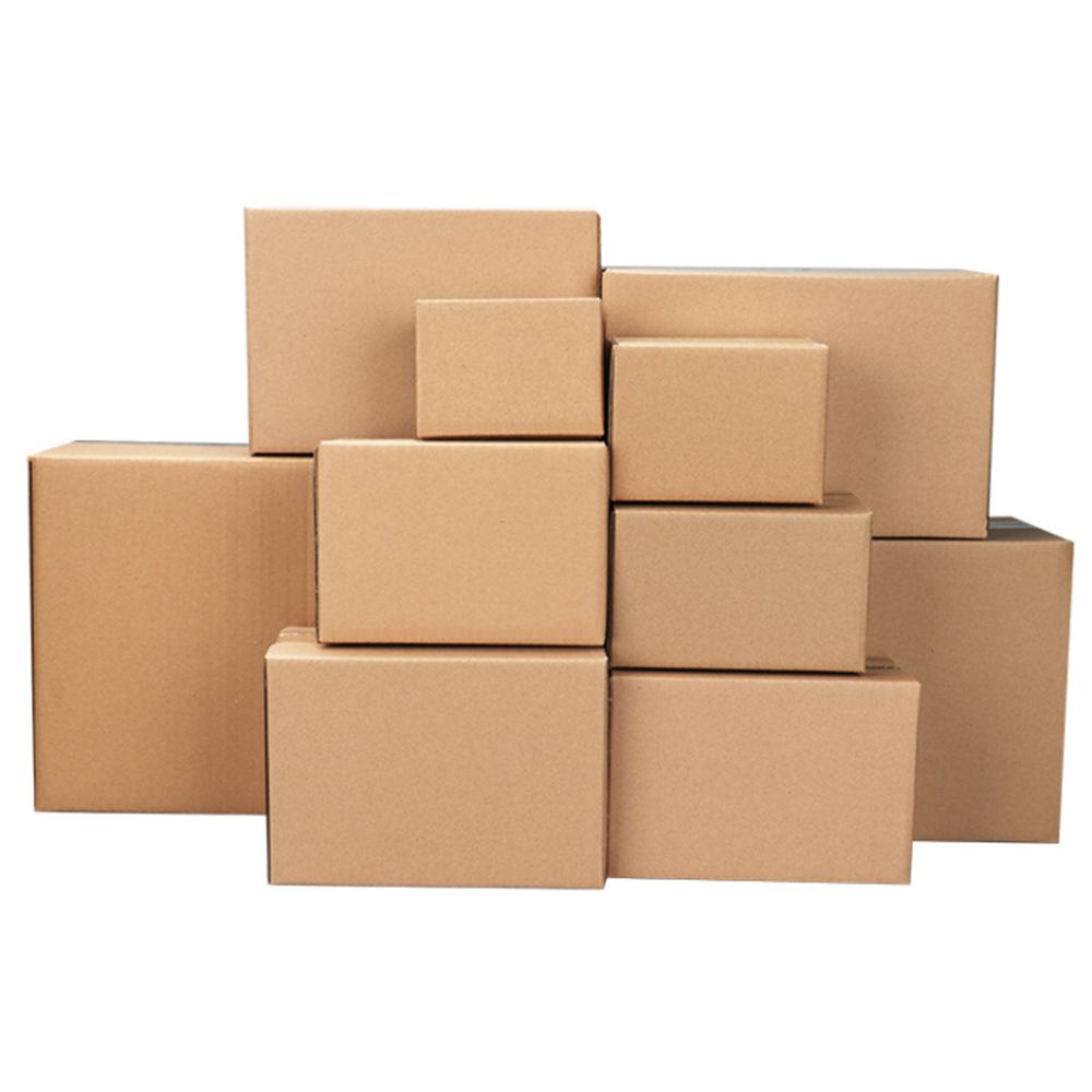 corrugated shipping boxes 6x4x4 pack assembled box on a packing table