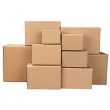 corrugated shipping boxes 6x4x4 pack assembled box on a packing table