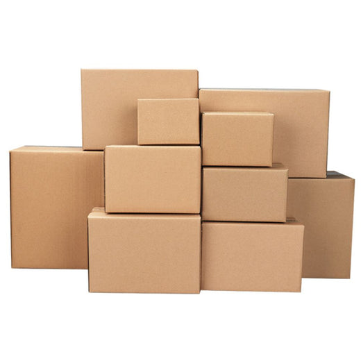 corrugated shipping boxes 6x4x4 pack assembled box on a packing table