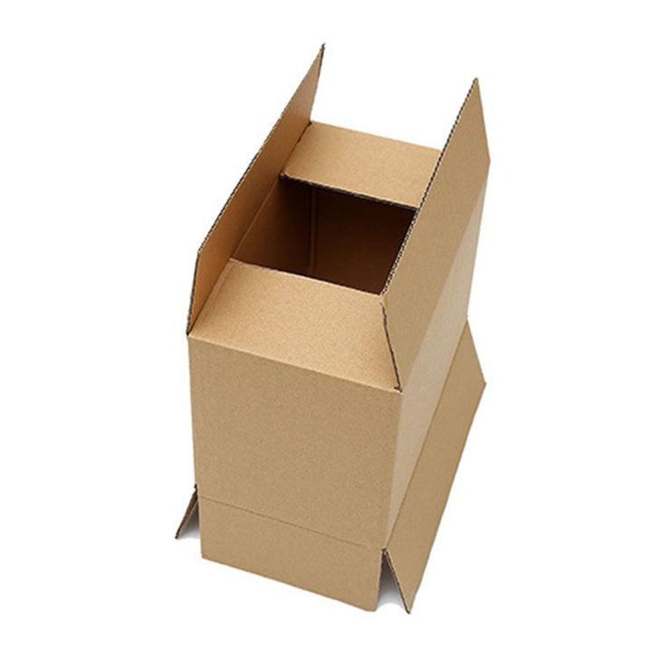 corrugated shipping boxes 6x4x4 pack small parcel sealed with packing tape