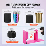 Cup turner spinning a tumbler during epoxy cure