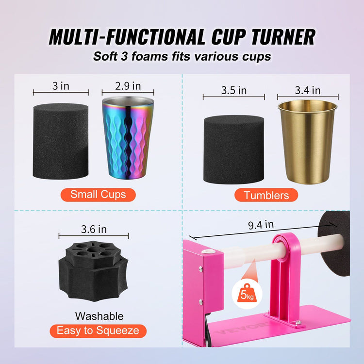 Cup turner spinning a tumbler during epoxy cure