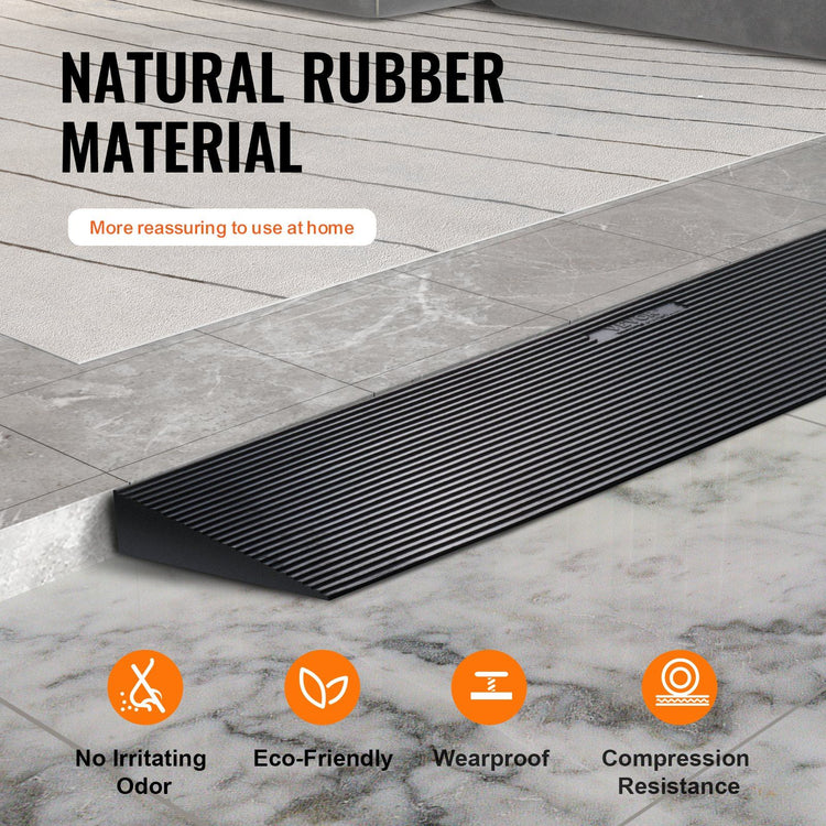 Cuttable Threshold Ramp 35.4 Inch Non-Slip Rubber2