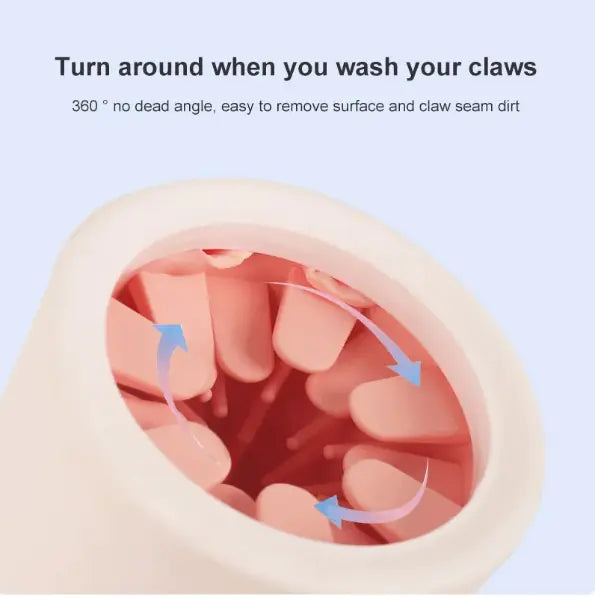 Cup's flexible silicone body being squeezed to show its material