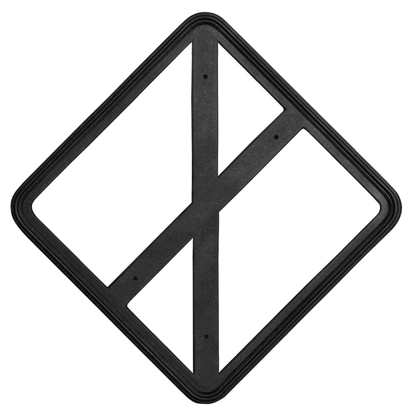 Cast Aluminum Diamond or Square Sign Frame, 24-Inch