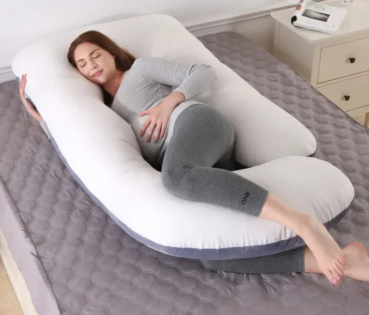 Detachable lumbar insert pulled partway out of the pillow cover