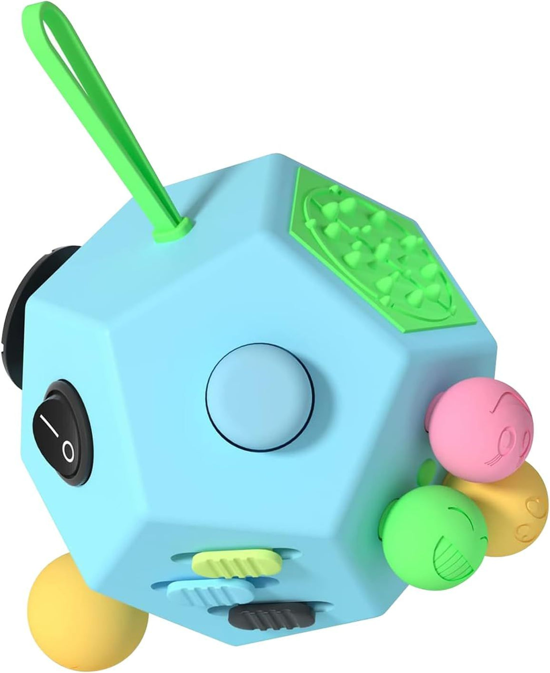 Multi-sided pet treat puzzle toy front view