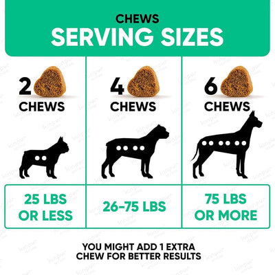 Dog allergy relief chews side view