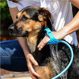 Silicone bath massage brush for dogs and cats, full view
