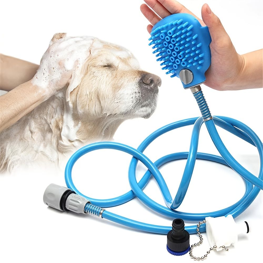 Bath brush flexible silicone bristles close up