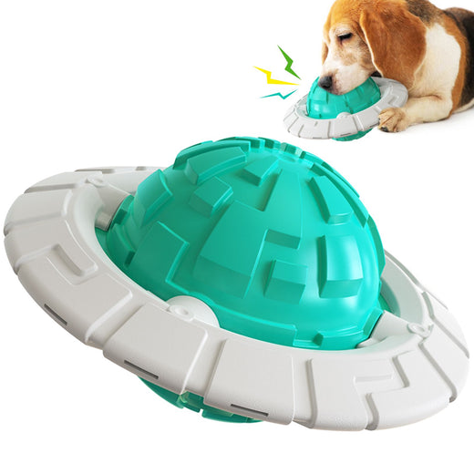 Dog chew toy with built-in squeaker