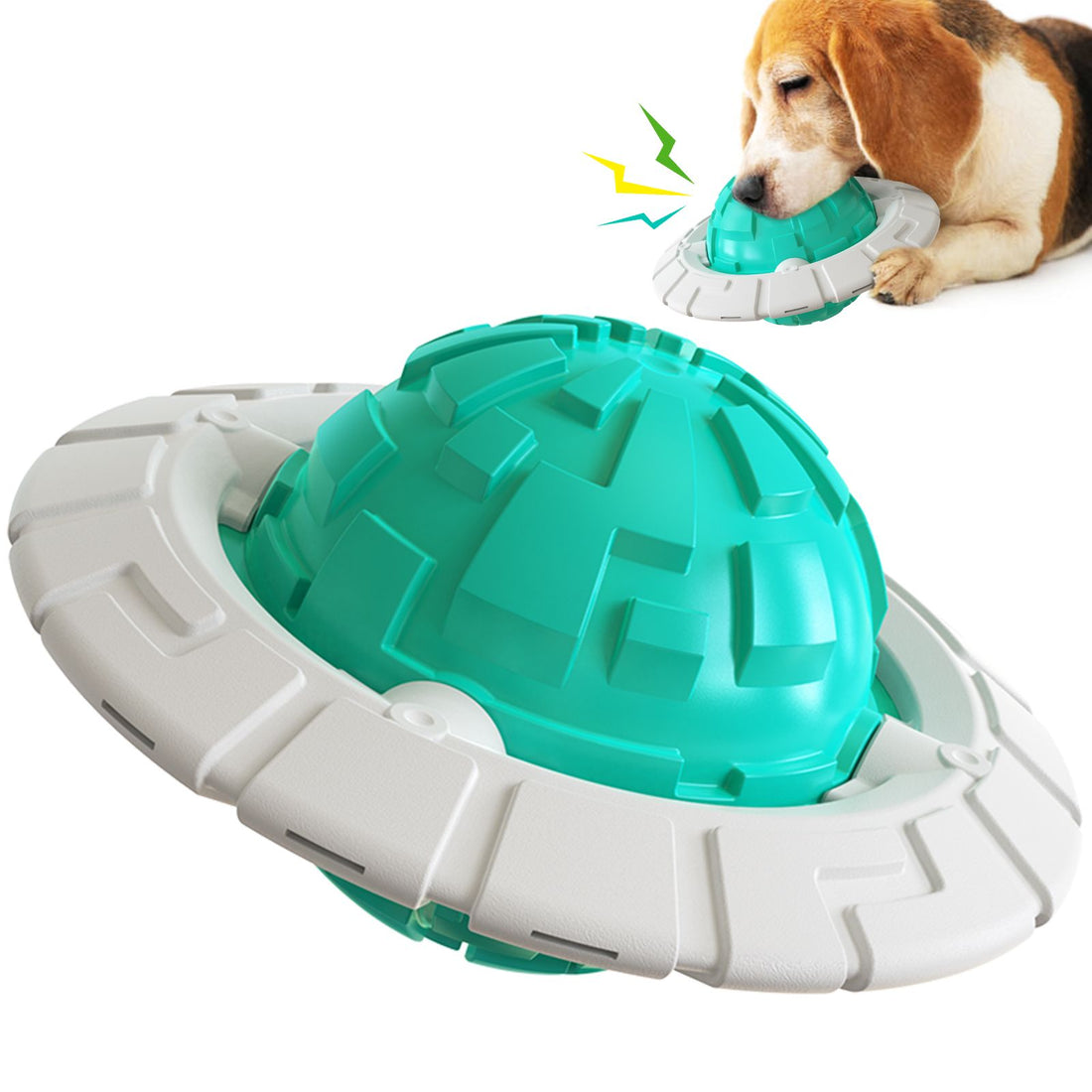 Chew toy floating in water