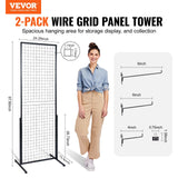 Double-sided grid wall display panel side angle