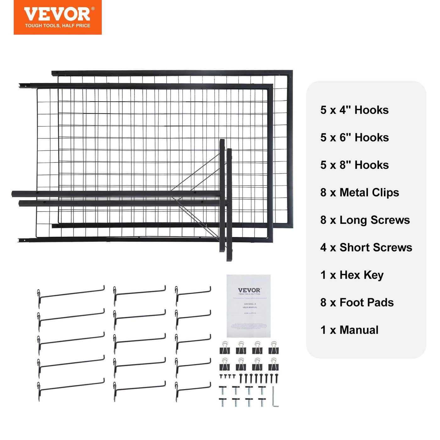 Double-sided grid wall display panel packaging view