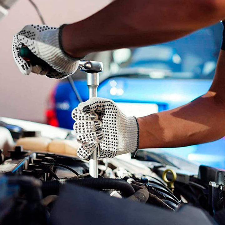Double-Sided PVC Grip Work Gloves close-up