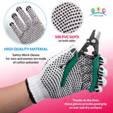Double-Sided PVC Grip Work Gloves packaging
