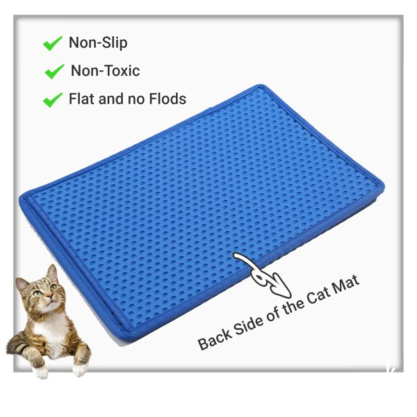Cat litter mat catching stray litter from paws