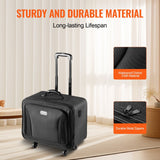 Rolling Makeup Train Case telescoping handle and wheels